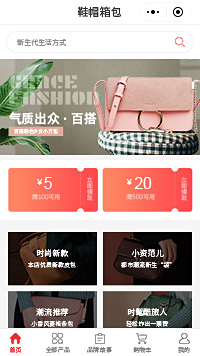女包-时尚女包-新款女包小程序商城模板